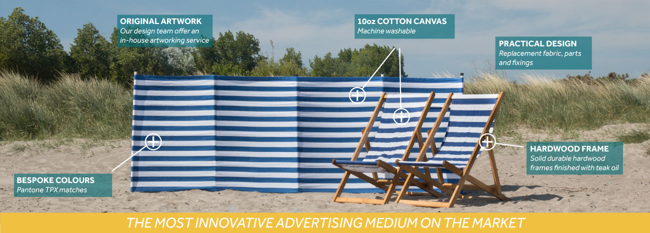 quality ethically sourced materials for windbreaks and deckchairs