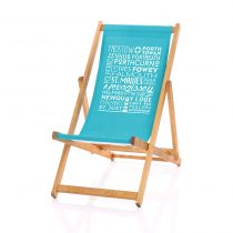 Cornwall Place Names Turquoise Deckchair